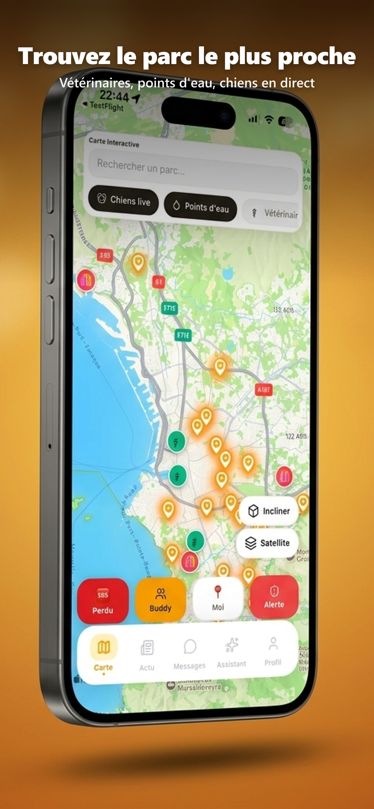ParcAChien App Map